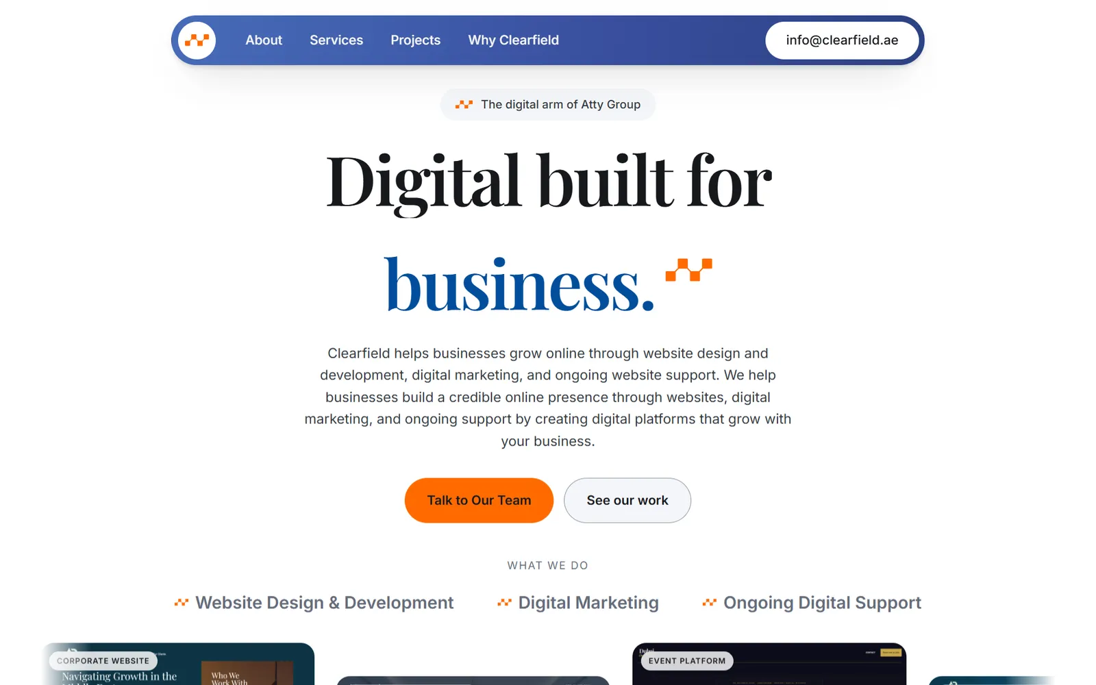 Clearfield marketing site