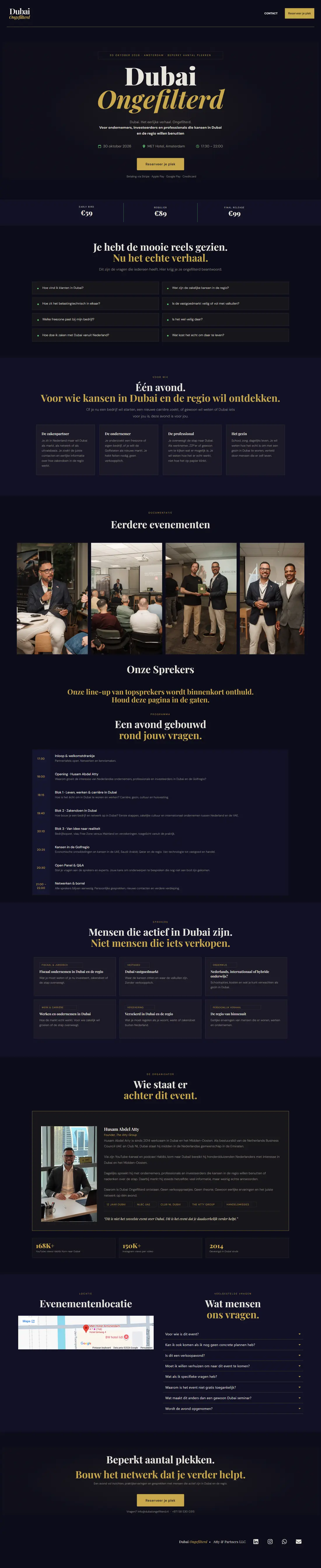 Dubai Ongefilterd home page, full page